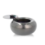 מאפרת נרוסטה עם מכסה – שחור