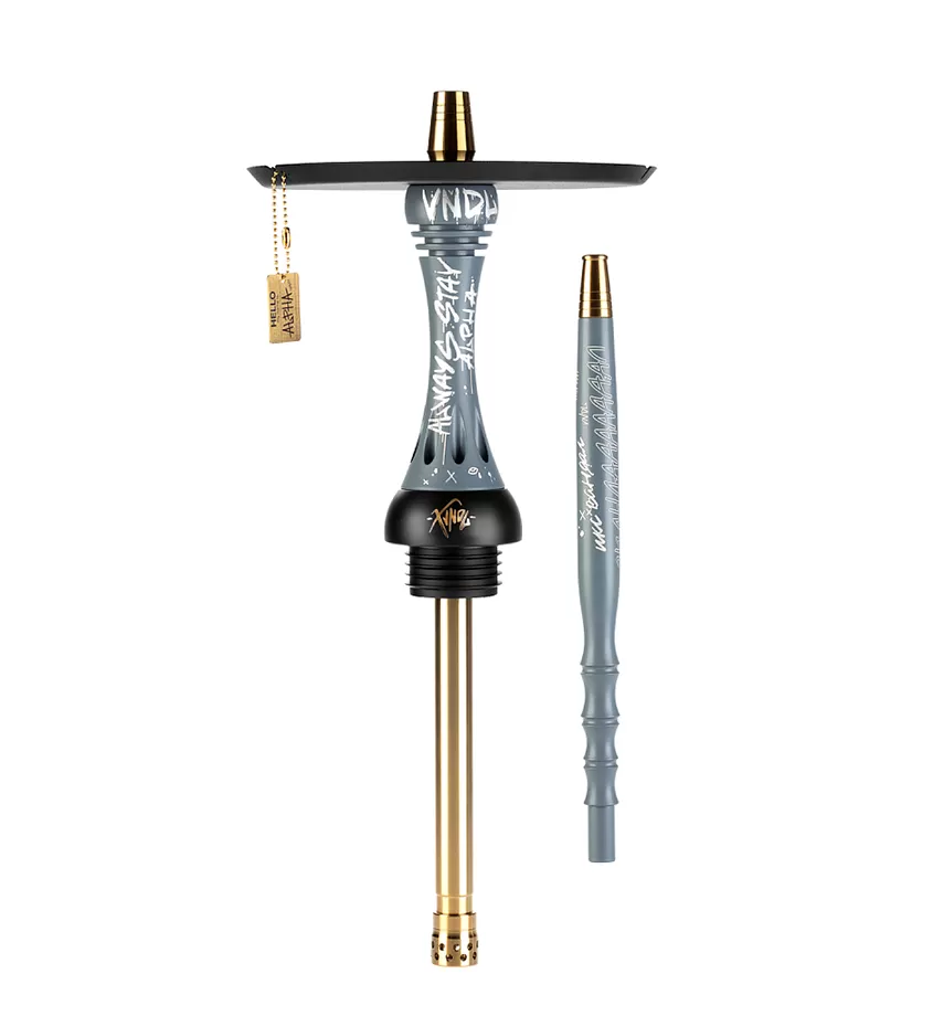 AlphaHookah-Model-X-VNDL-nardo-gray נרגילה Alpha Hookah – Model X – VNDL – תמונה 1