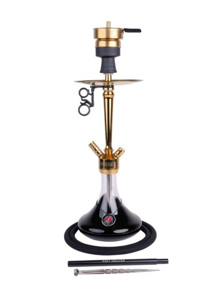 נרגילה -AMY DELUXE ALU 066.02 GOLD BLACK