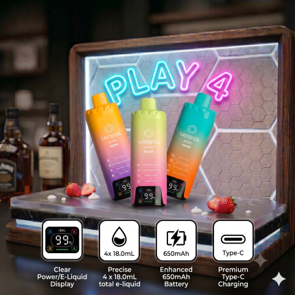 סיגריה אלקטרונית – 4PLAY - 150,000 – חד פעמית